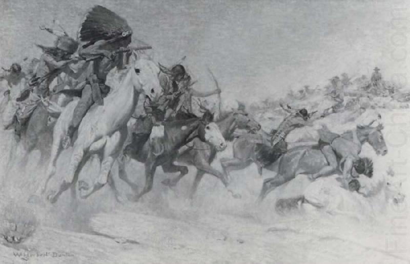 William Herbert Dunton The Custer Fight china oil painting image